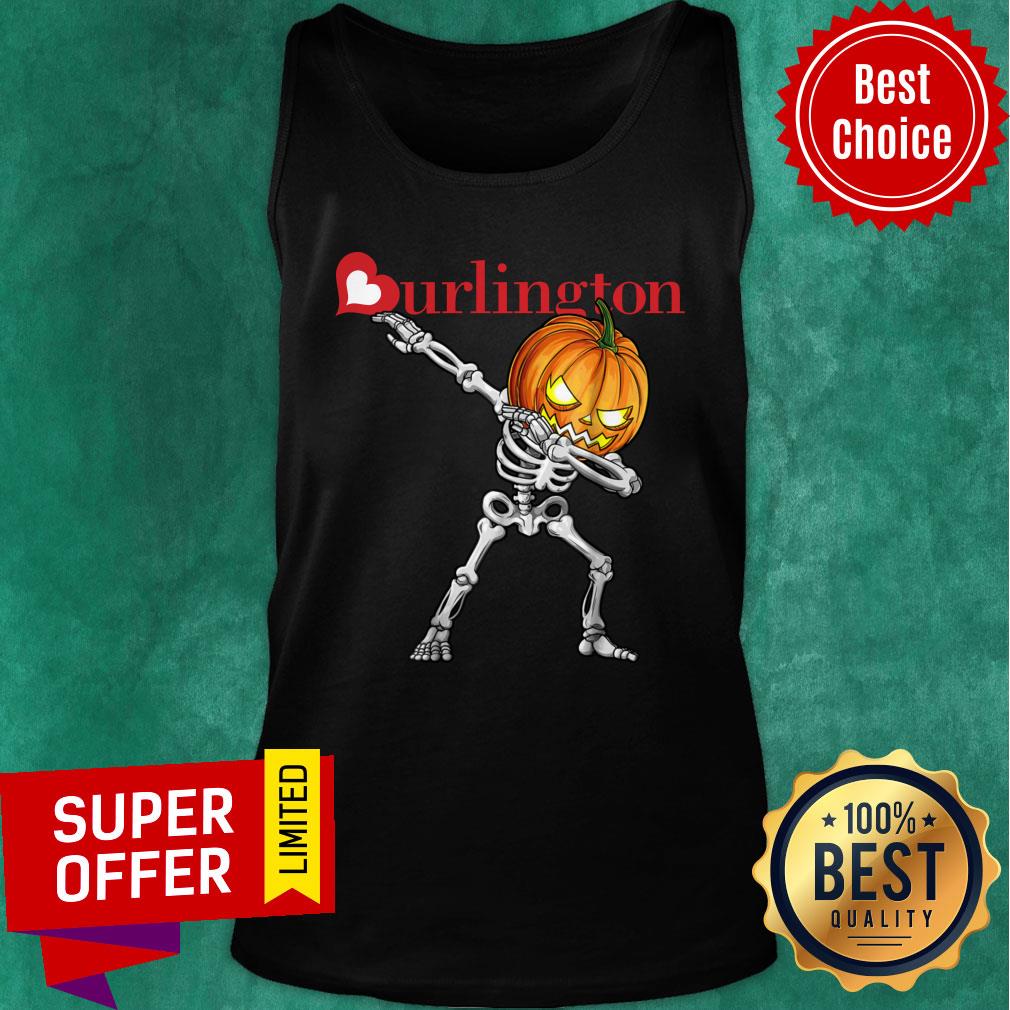 Skeleton Dabbing Halloween Pumpkin Burlington Shirt - Image 3