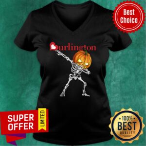 Alternative view of Skeleton Dabbing Halloween Pumpkin Burlington Shirt