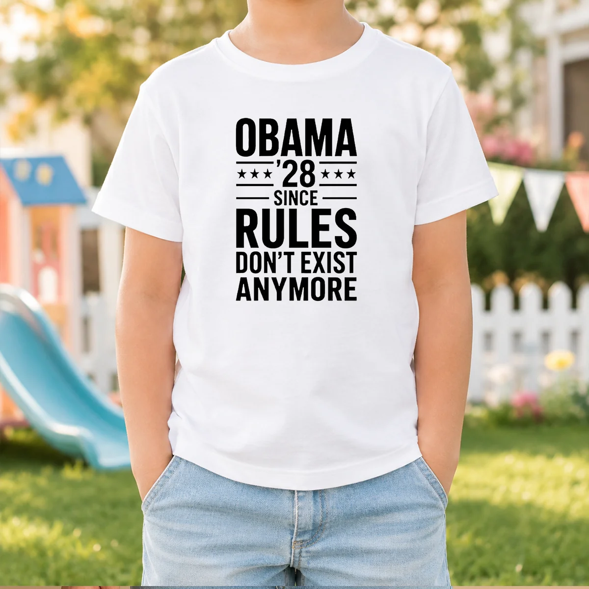 Top Barack Obama Obama '28 Since Rules Do Not Exist Anymore Shirt - Image 8