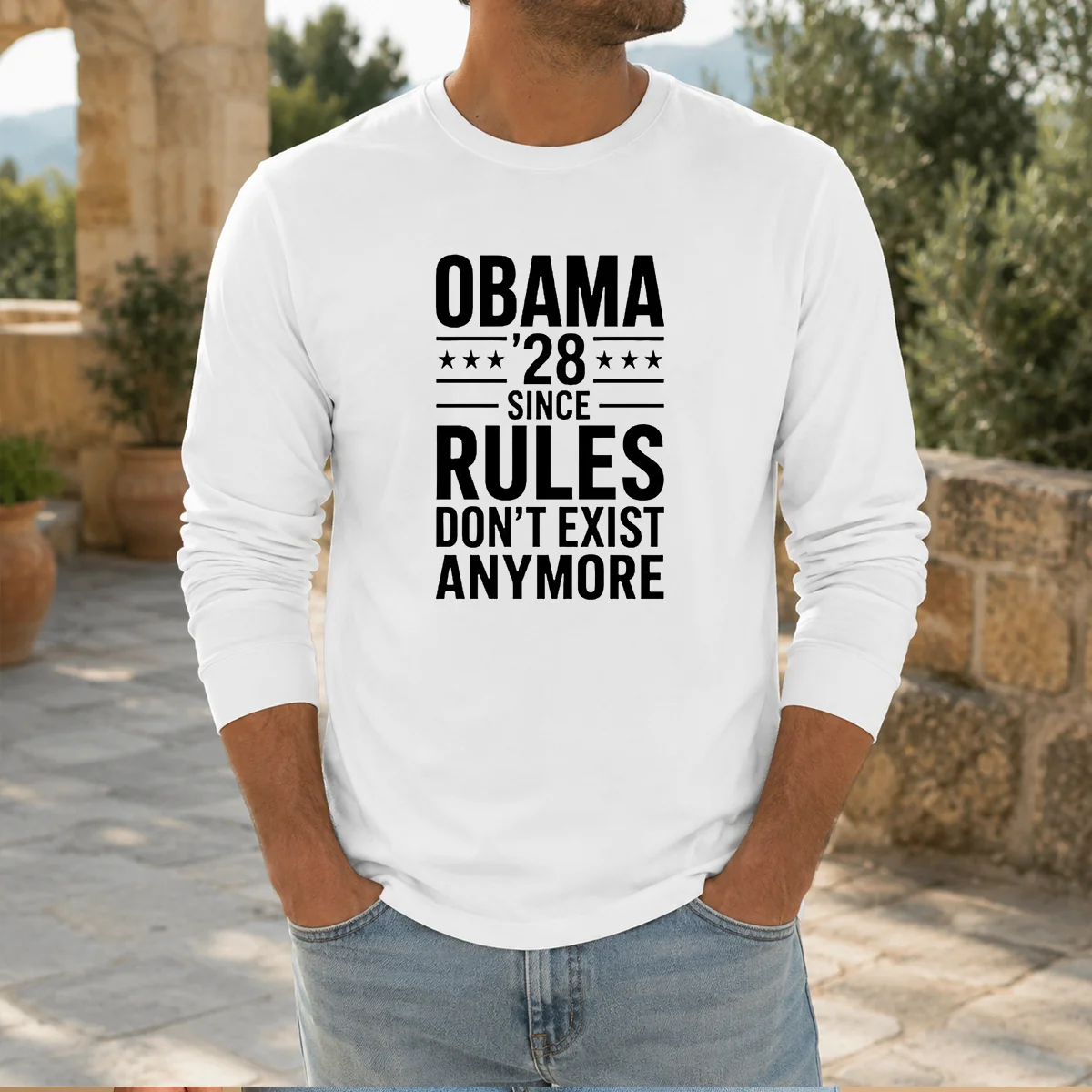 Top Barack Obama Obama '28 Since Rules Do Not Exist Anymore Shirt - Image 7