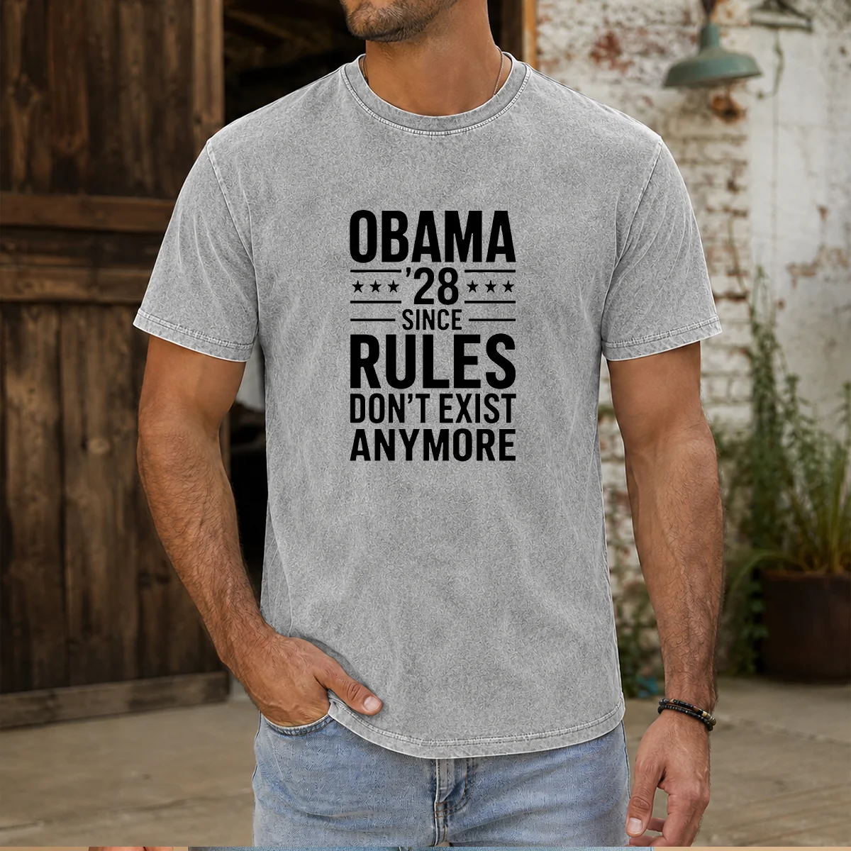 Top Barack Obama Obama '28 Since Rules Do Not Exist Anymore Shirt - Image 9