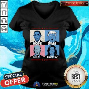 Alternative view of Original Hope Hate Heal Grow Political Leaders T-Shirt