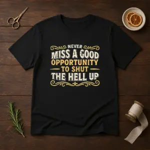 Hot Never Miss A Good Opportunity To Shut The Hell Up Shirt