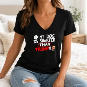 Alternative view of Original My Dog Is Smarter Than Trump Political Humor Shirt