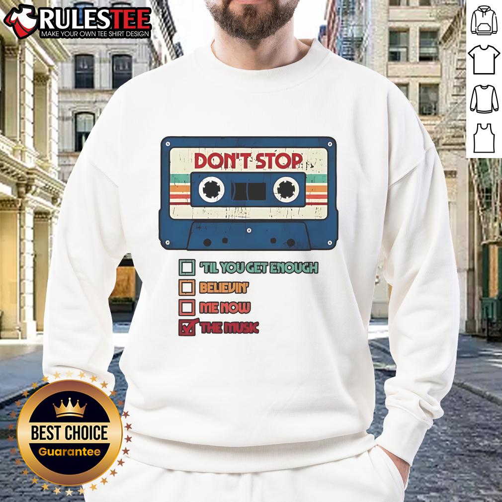 Official Don't Stop The Music Cassette Tape Retro Vintage T-Shirt - Image 5