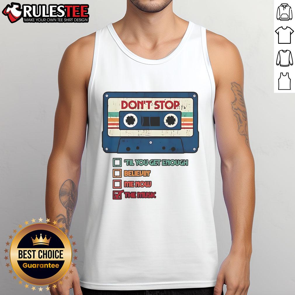 Official Don't Stop The Music Cassette Tape Retro Vintage T-Shirt - Image 4