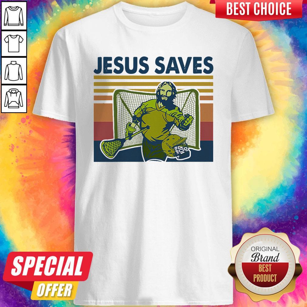 Original Lacrosse Jesus Saves Vintage Retro Shirt