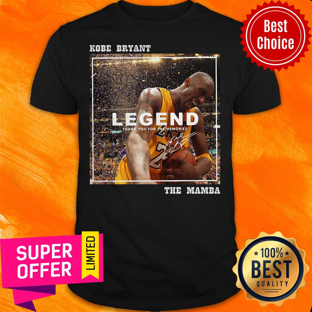 Kobe Bryant Legends Thank You For The Memories The Mamba Signature Shirt
