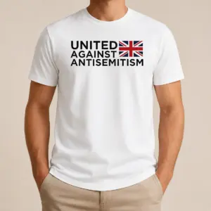 Pretty United Against Antisemitism UK Flag Anti Hate Shirt
