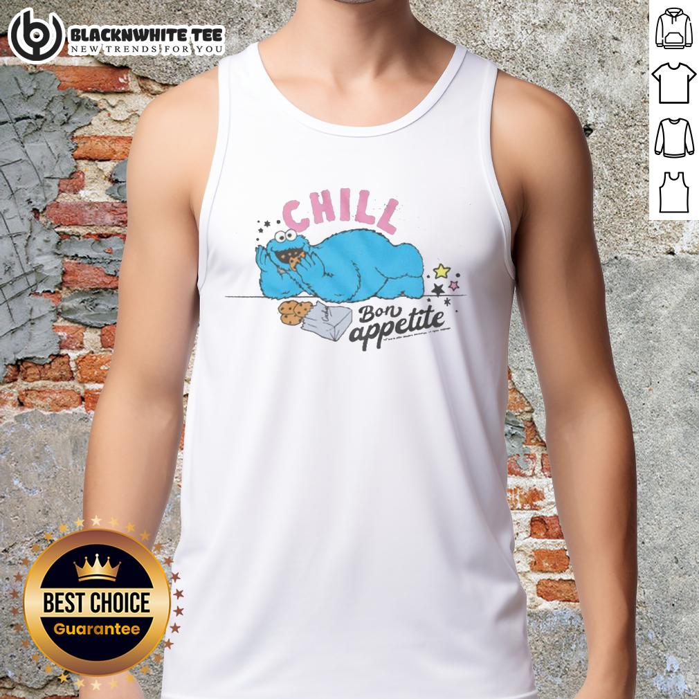 Awesome Sesame Street Cookie Monster Chill Bon Appetite T-Shirt - Image 4