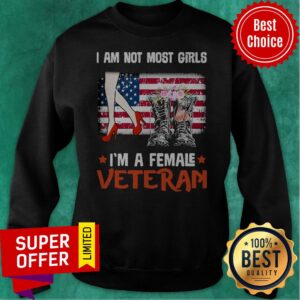 Alternative view of Independence Day Boots Flower I Am Not Most Girls I’m A Femal Veteran Shirt