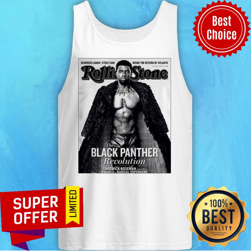 Top The Black Panther Revolution Rolling Stone Superhero Shirt - Image 4