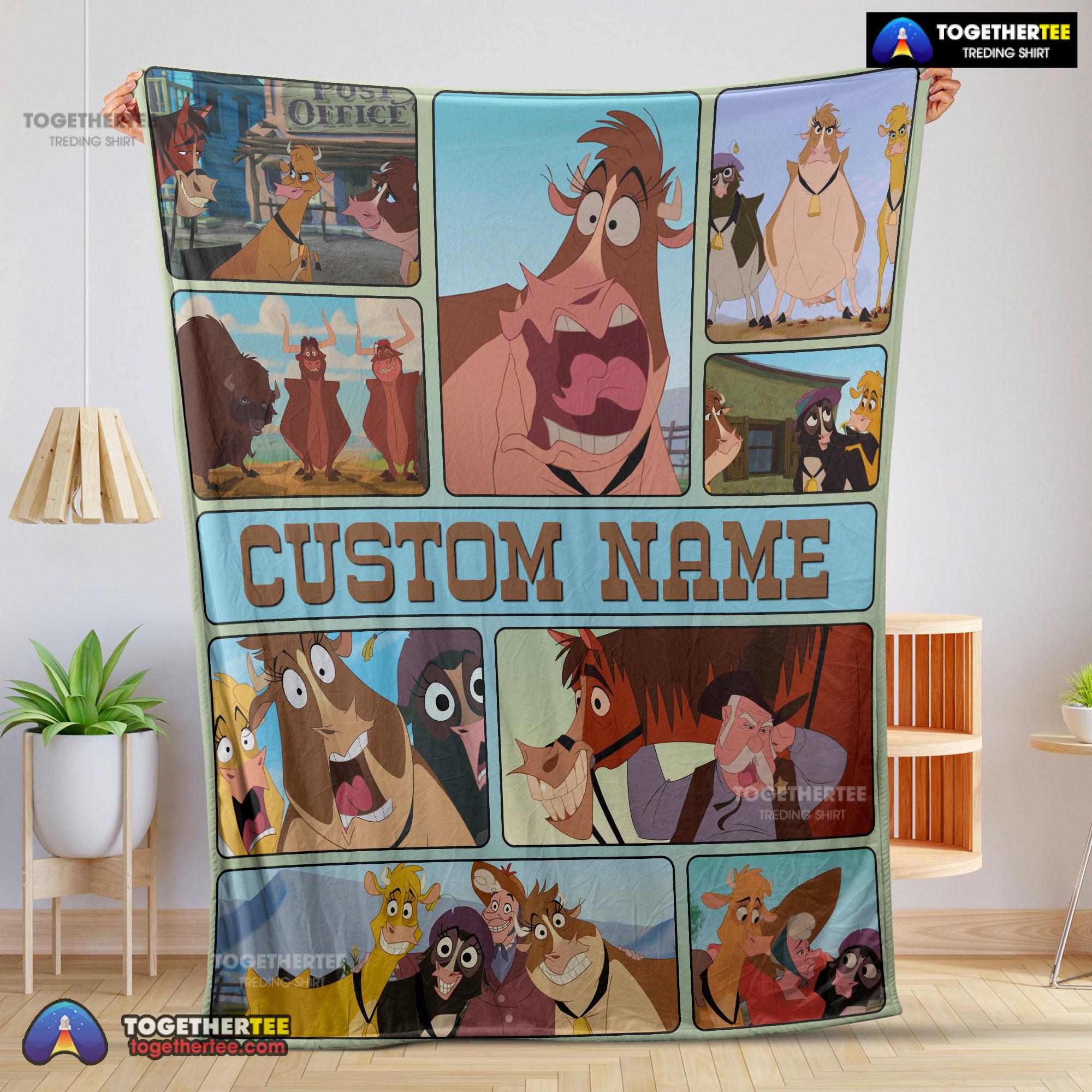 Official Disney Home On The Range Poster Blanket Fleece Customized Blanket