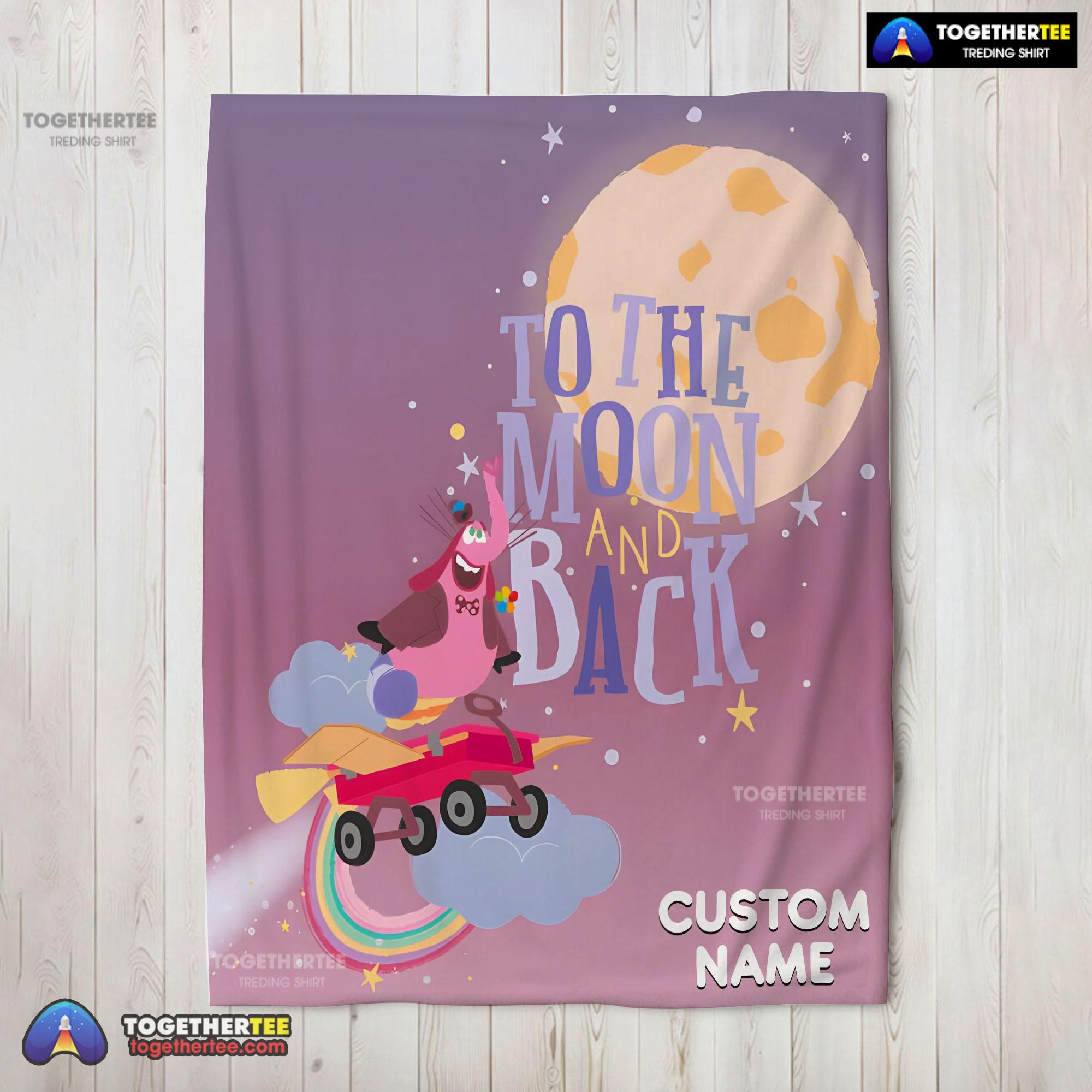 Official Disney Inside Out Bing Bong To The Moon And Back Blanket Fleece Customized Blanket