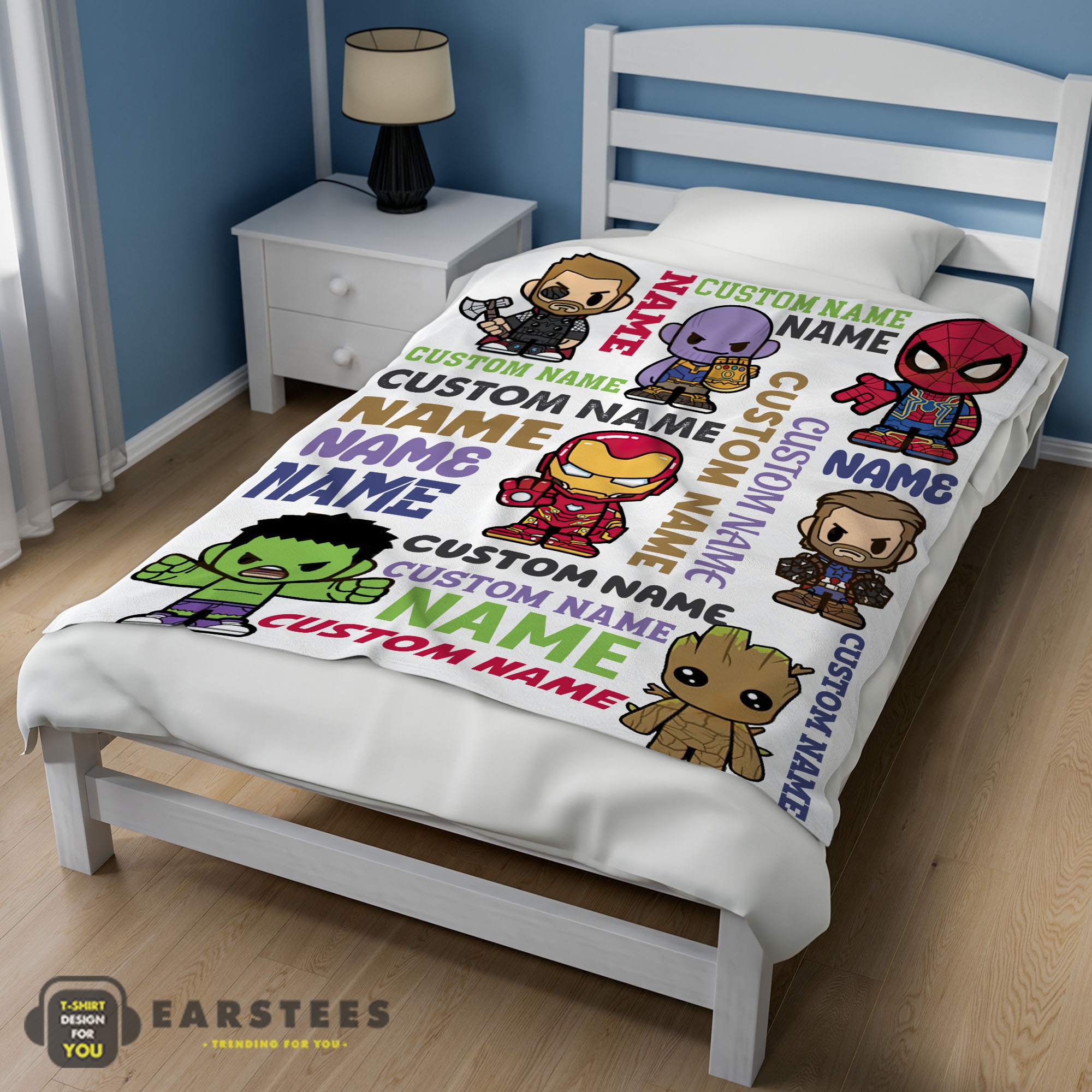 Good Personalized Marvel Superheroes And Thanos Blanket Fleece Customized Blanket - Image 3