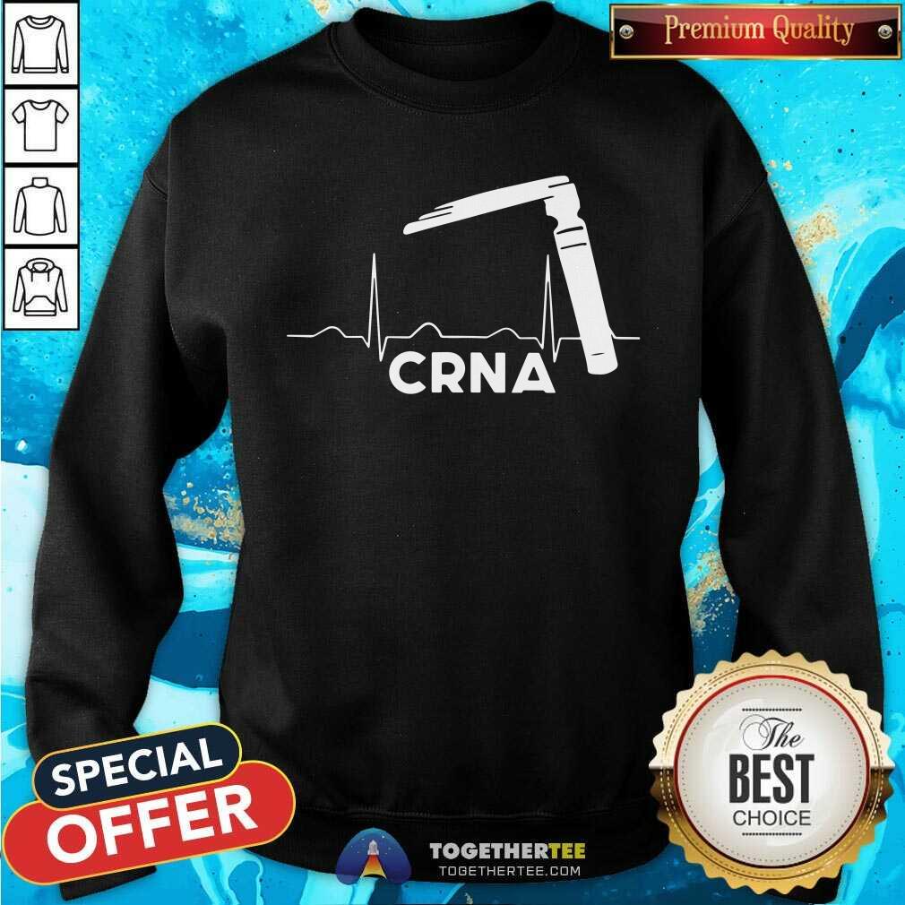 Anesthesia Miller Laryngoscope CRNA EKG Tracing Shirt - Image 2