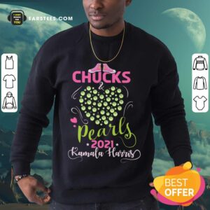 Alternative view of Awesome Chucks And Pearls 2021 Pink Green Shirt