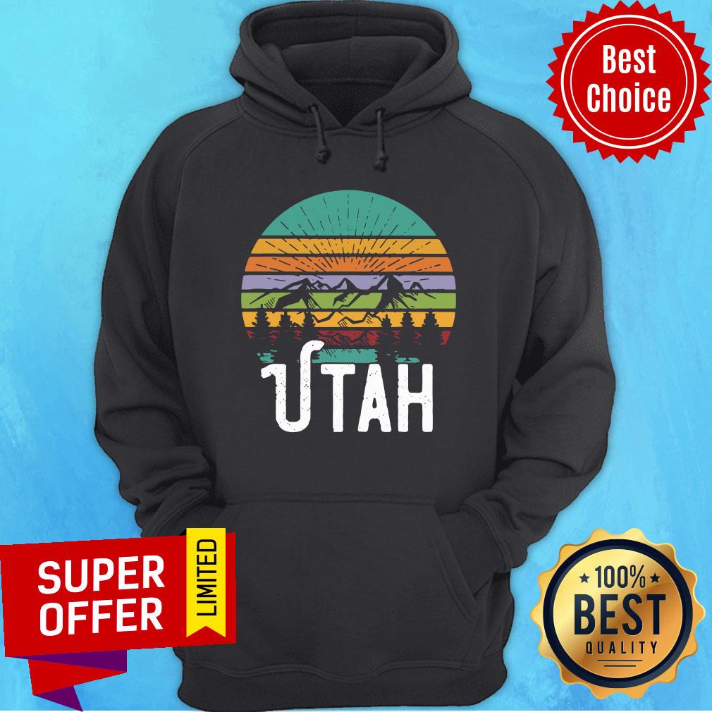 Awesome Utah With Mountains At Sunset Vintage Shirt - Image 2