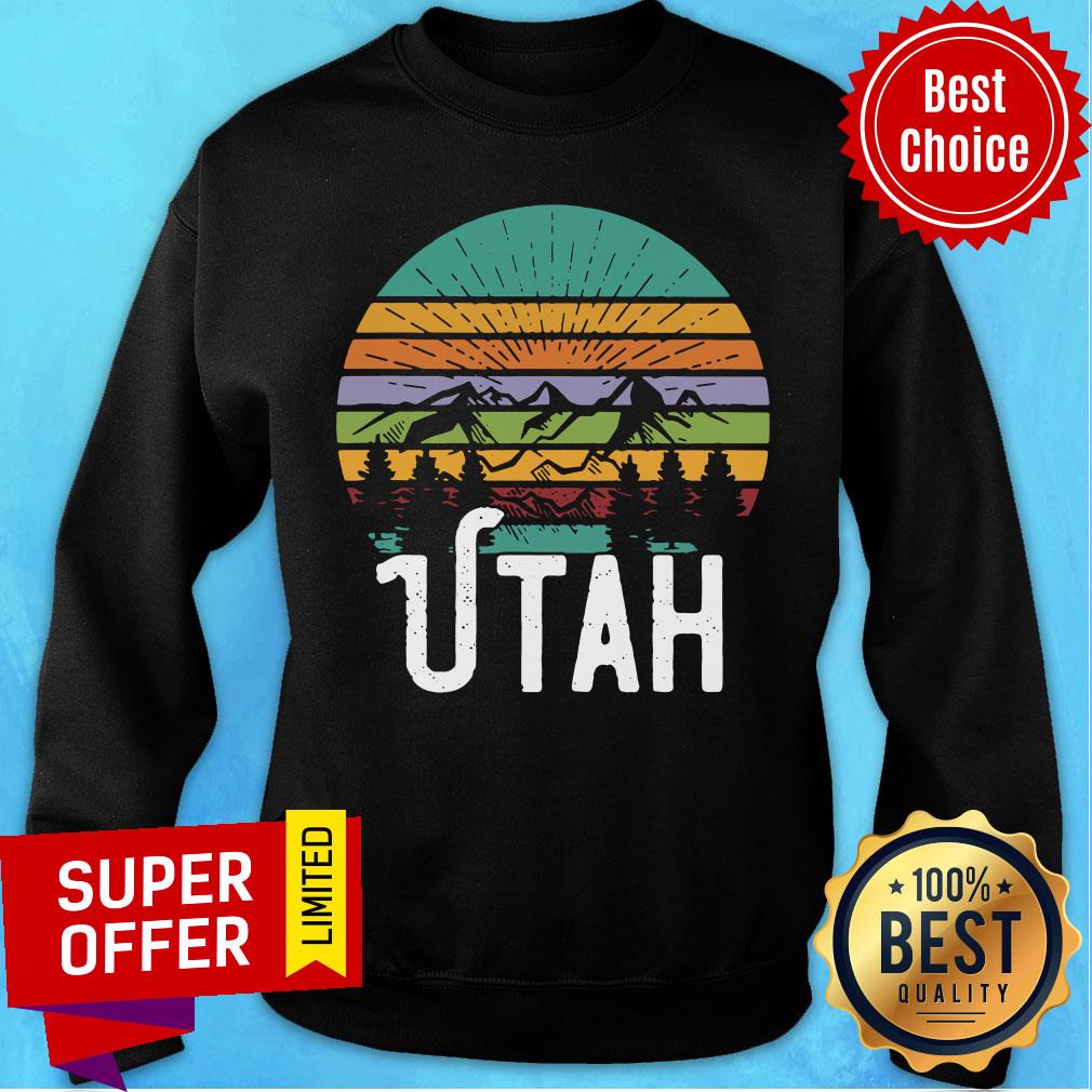 Awesome Utah With Mountains At Sunset Vintage Shirt - Image 5