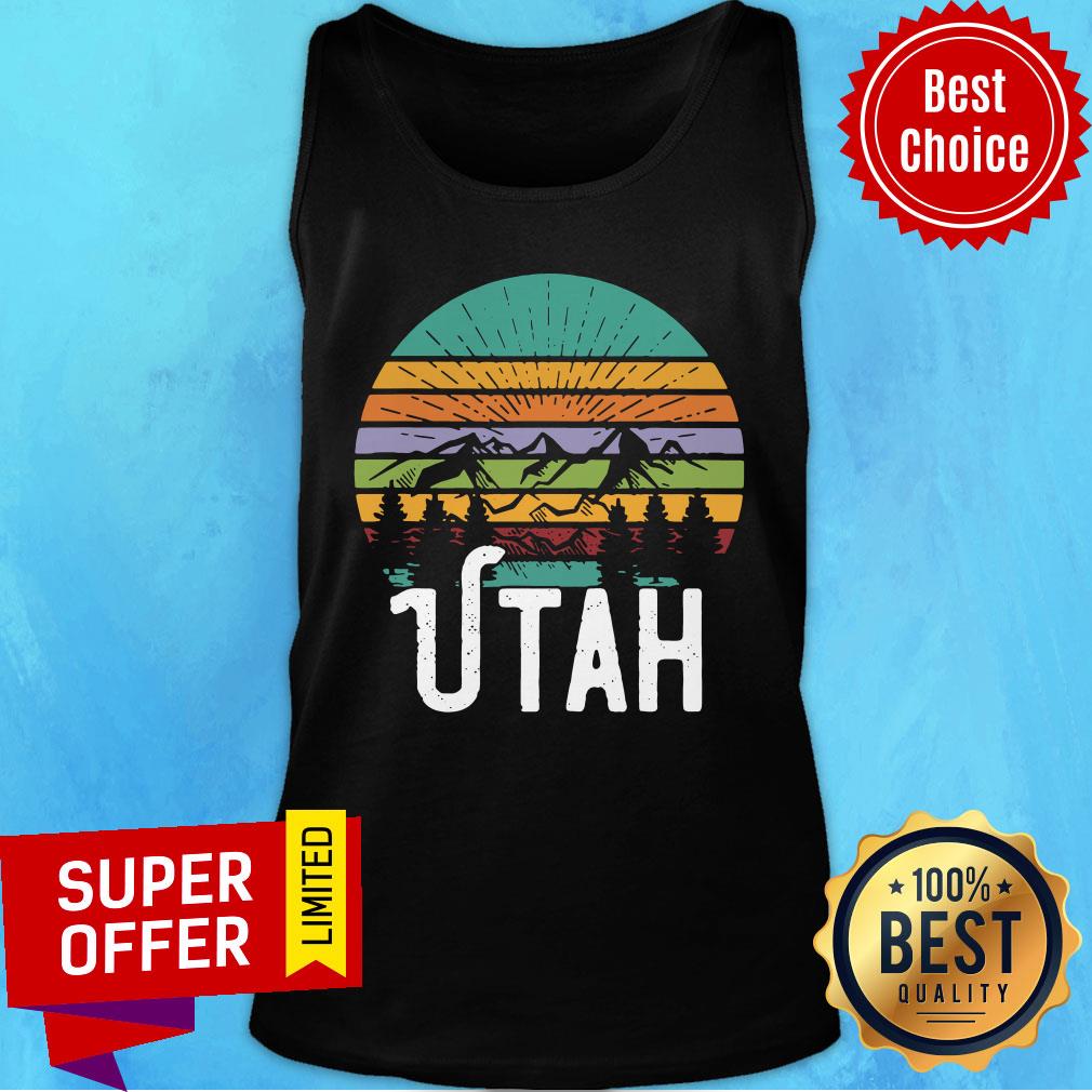 Awesome Utah With Mountains At Sunset Vintage Shirt - Image 4