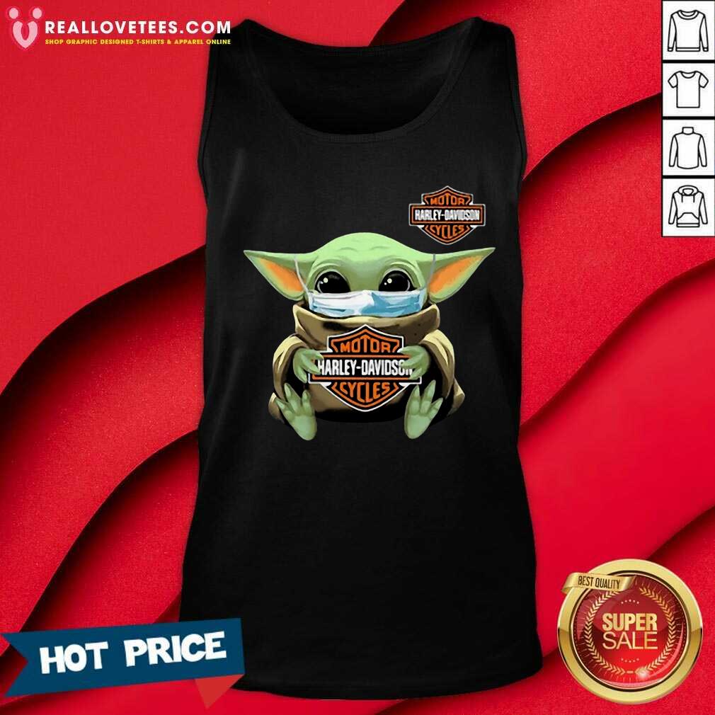 Happy Baby Yoda Mask Motor Harley Cycles Coronavirus Shirt - Image 3