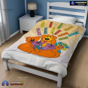 Alternative view of Official Bear In The Big Blue House Cartoon Blanket Fleece Customized Blanket