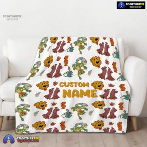 Alternative view of Official Bear In The Big Blue House Cute Character Blanket Fleece Customized Blanket