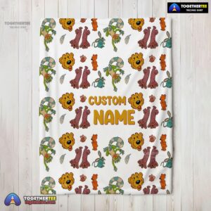 Official Bear In The Big Blue House Cute Character Blanket Fleece Customized Blanket