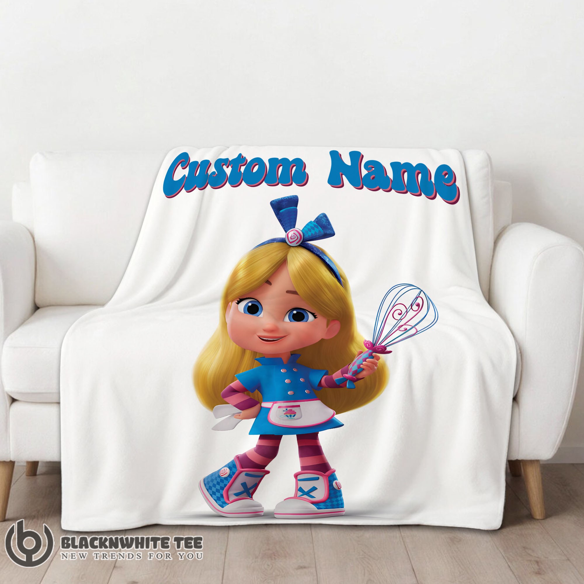 Perfect Cute Good Disney Alice's Wonderland Bakery Blanket Fleece Customized Blanket - Image 2
