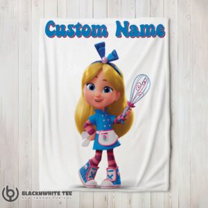 Perfect Cute Good Disney Alice's Wonderland Bakery Blanket Fleece Customized Blanket