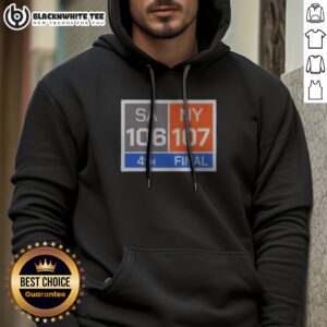 Alternative view of Official New York Knicks Comeback San Antonio Spurs 107 NY 106 Shirt