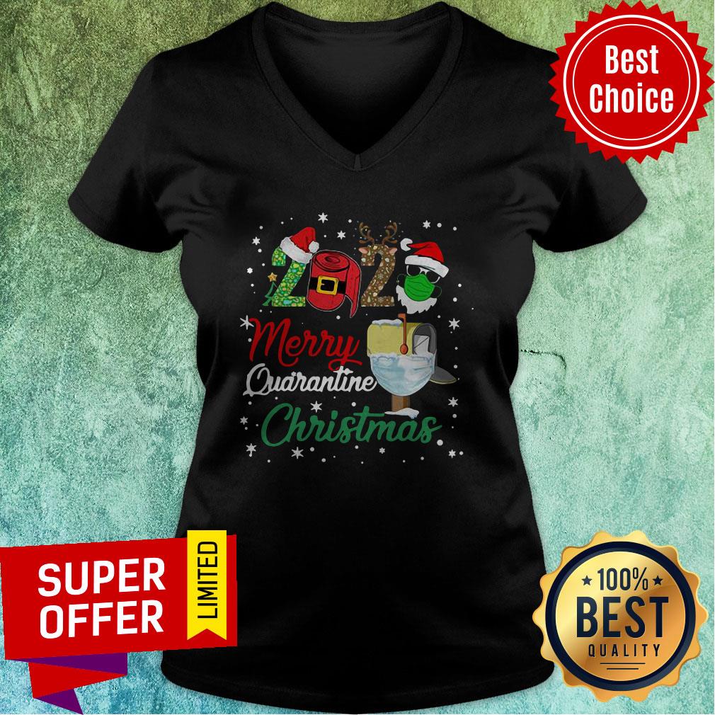 Top 2020 Merry Quarantine Christmas Shirt - Image 3