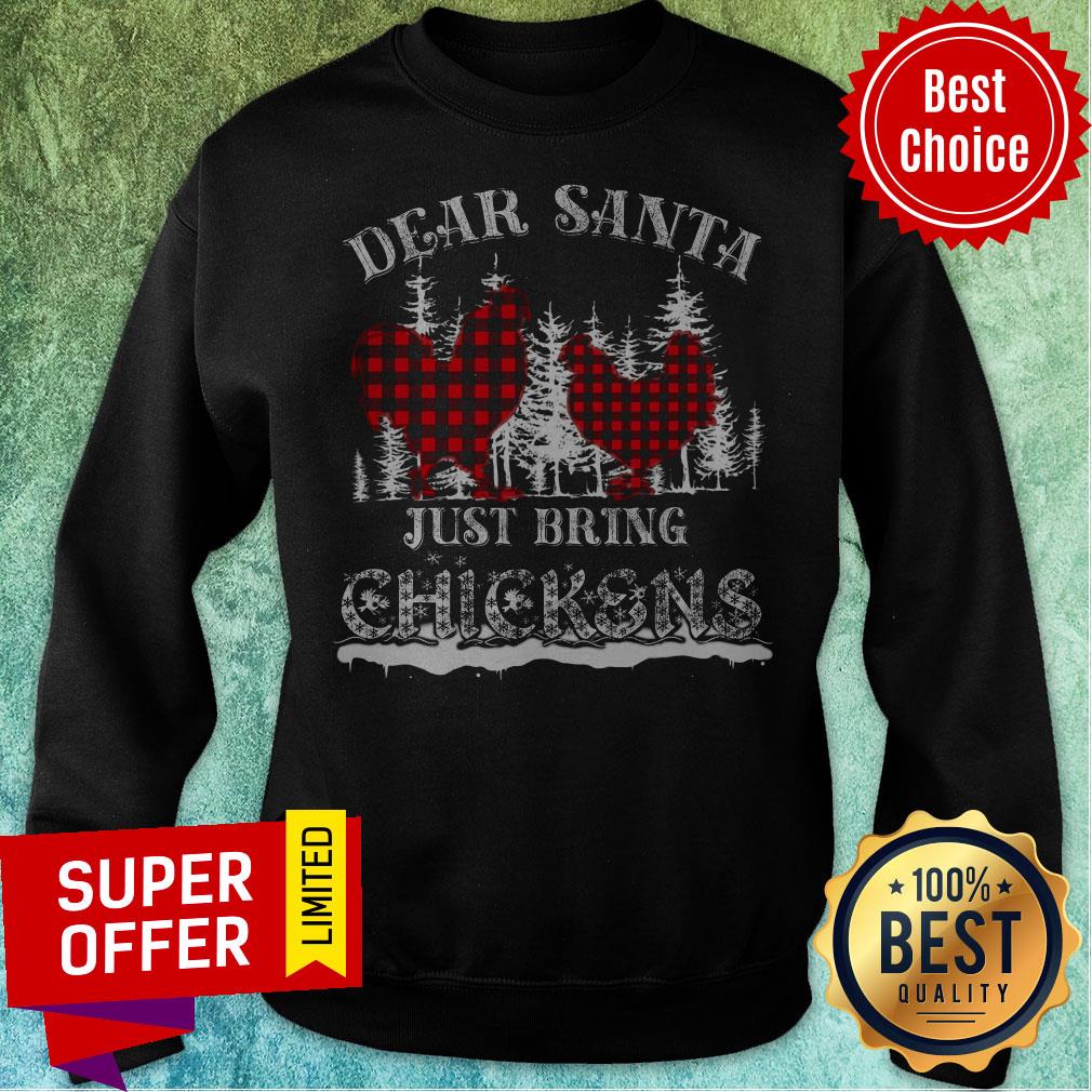 Top Dear Santa Just Bring Chickens Shirt - Image 5