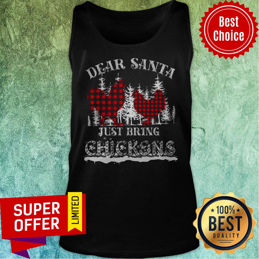 Top Dear Santa Just Bring Chickens Shirt - Image 4