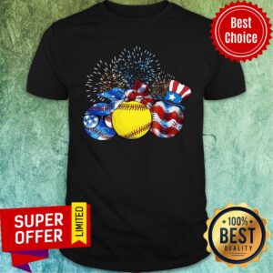 Softball American Flag Independence Day Shirt
