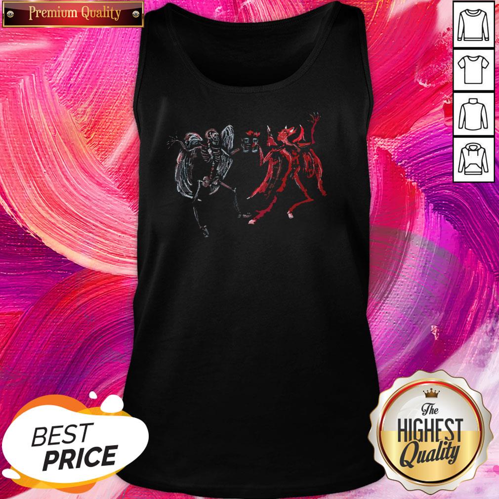 An Angel And A Devil Celebrate Dia De Muertos Putting Differences Aside Shirt - Image 3