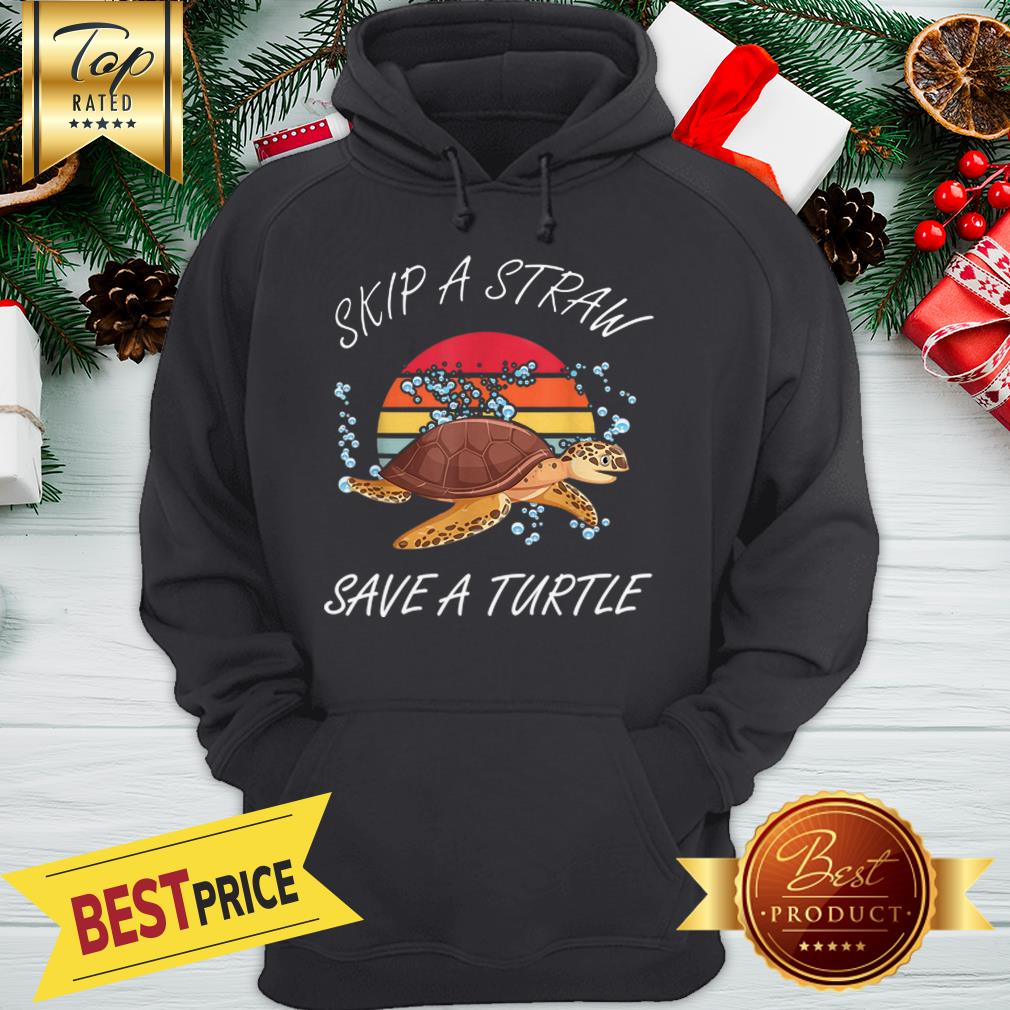 Official Vintage Skip A Straw Save A Turtle Shirt - Image 5