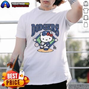 Good Hello Kitty X Los Angeles Dodgers Pitch T-Shirt