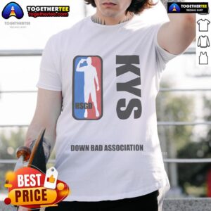 Official HSGD KYS Down Bad Association Logo Parody T-Shirt