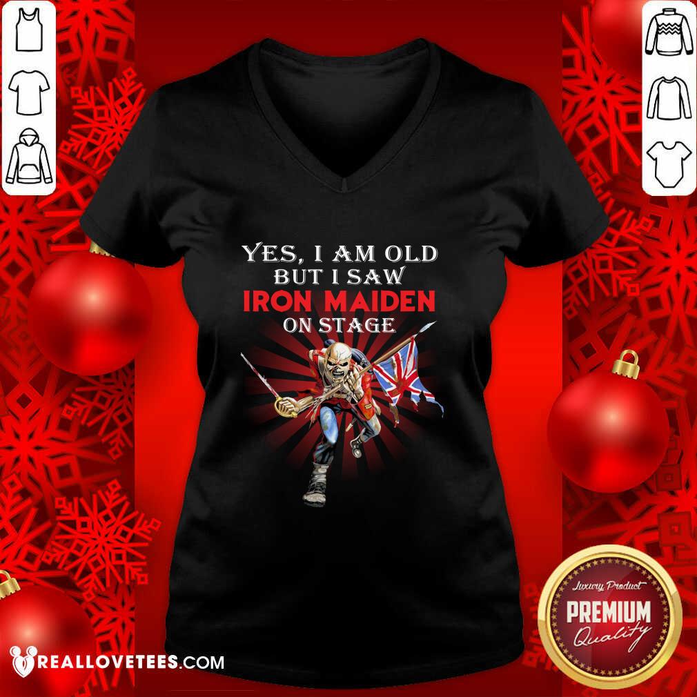 Pro l Yes I Am Old But I Saw Iron Maiden On Stage Skeleton Shirt - Image 5