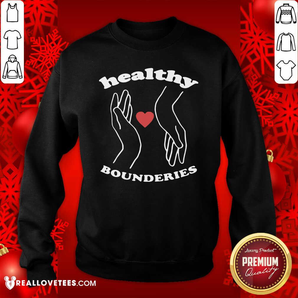Good Healthy Boundaries Hand Heart Shirt - Image 3
