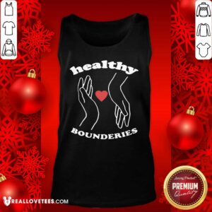 Alternative view of Good Healthy Boundaries Hand Heart Shirt