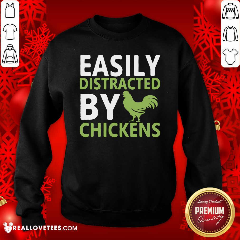 Grateful Easily Distracted By Chickens Shirt - Image 3