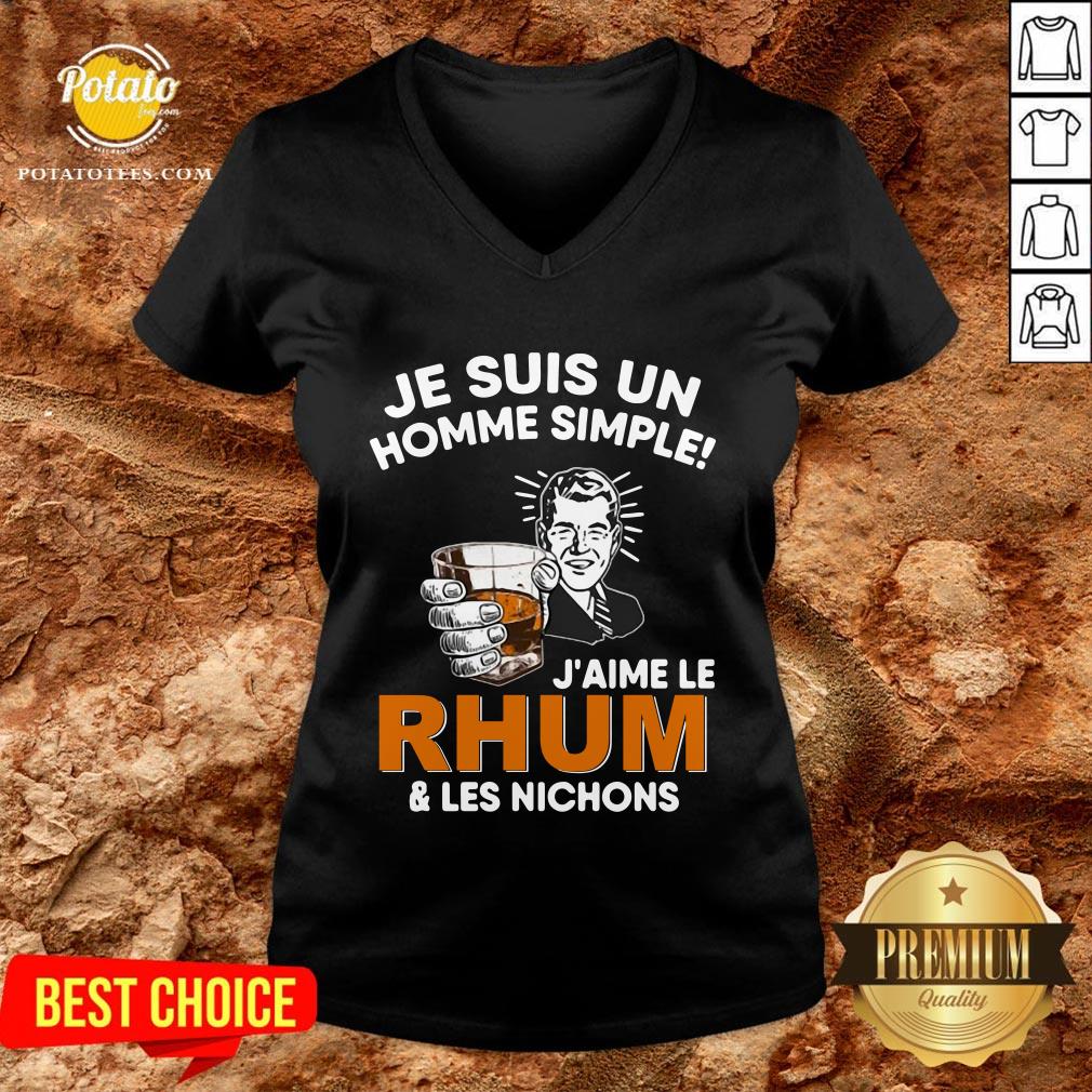 Premium Je Suis Un Homme Simple J’aime Le Rhum & Les Nichons Shirt - Image 2