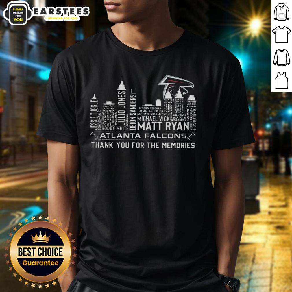 Awesome Atlanta Falcons Football Thank You For The Memories Name Player Skyline T-Shirt
