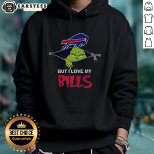 Alternative view of Awesome Grinch Zipper I Hate People But I Love My Buffalo Bills Football Christmas T-Shirt