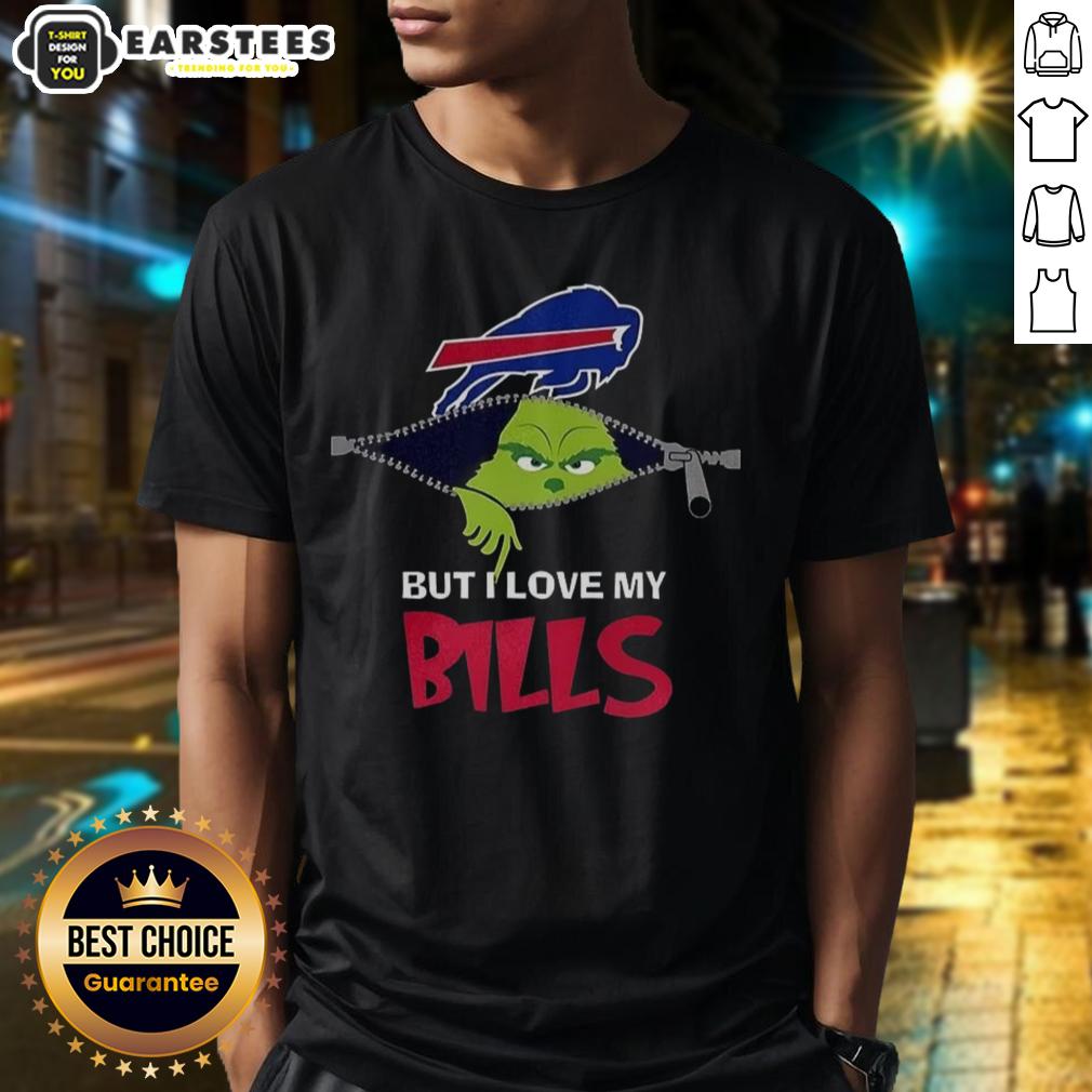 Awesome Grinch Zipper I Hate People But I Love My Buffalo Bills Football Christmas T-Shirt
