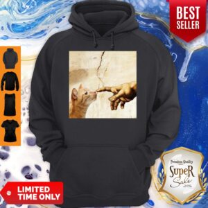 Alternative view of Official The Creation Of Adam Brown Cat Shirt