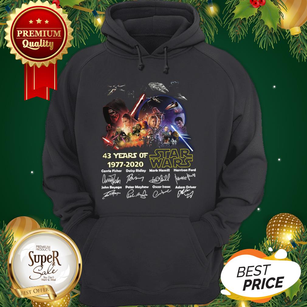 Official 43 Years Of Star Wars 1977 2020 Signature Shirt - Image 5