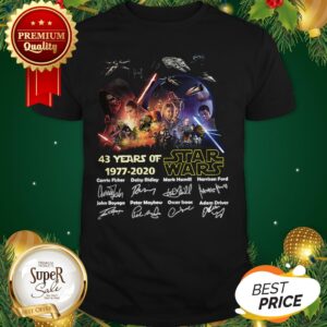 Official 43 Years Of Star Wars 1977 2020 Signature Shirt
